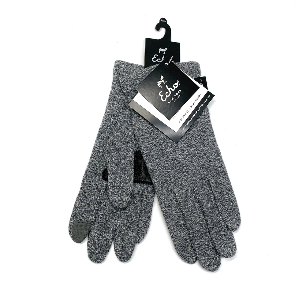 Echo Touch Womens Fleece Tech Compatible Gloves Size L/XL Gray #37NR00